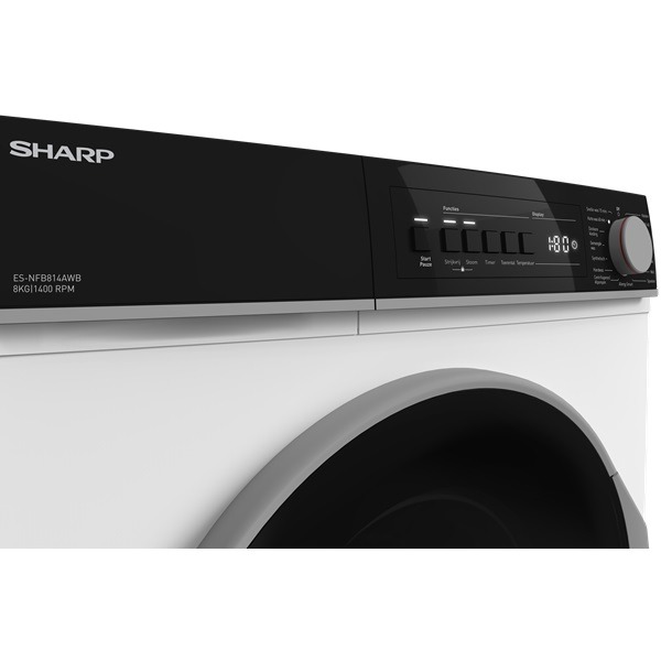 Sharp ESNFB814AWBBX - Wasmachine 8 kg