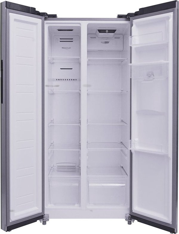 Side-by-side koelkast - PKM SBS376NFWD IX - BxHxD 78 x 173,5 x 62,8 cm Koelkast 230 l Vriezer 142 l